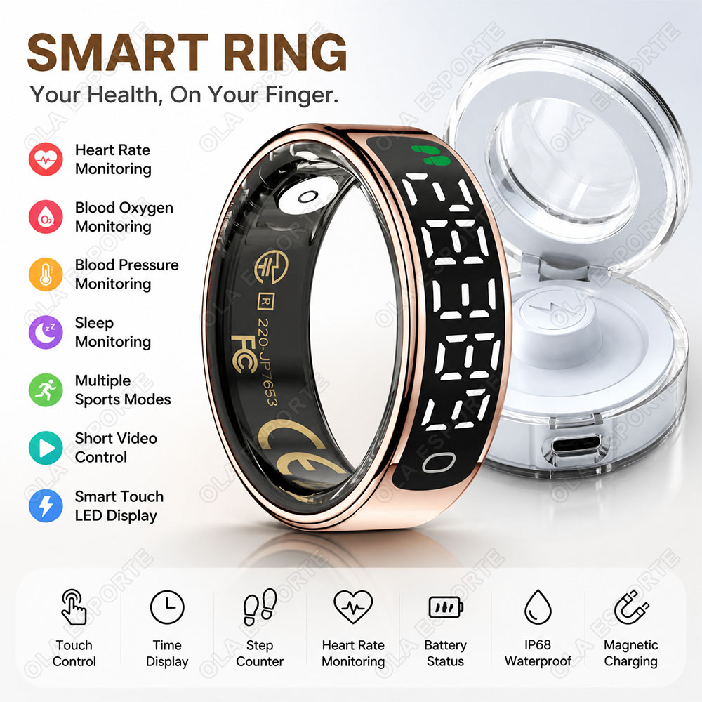 Anel Inteligente com Estojo de - Blood Pressure Monitor avaliação e preço